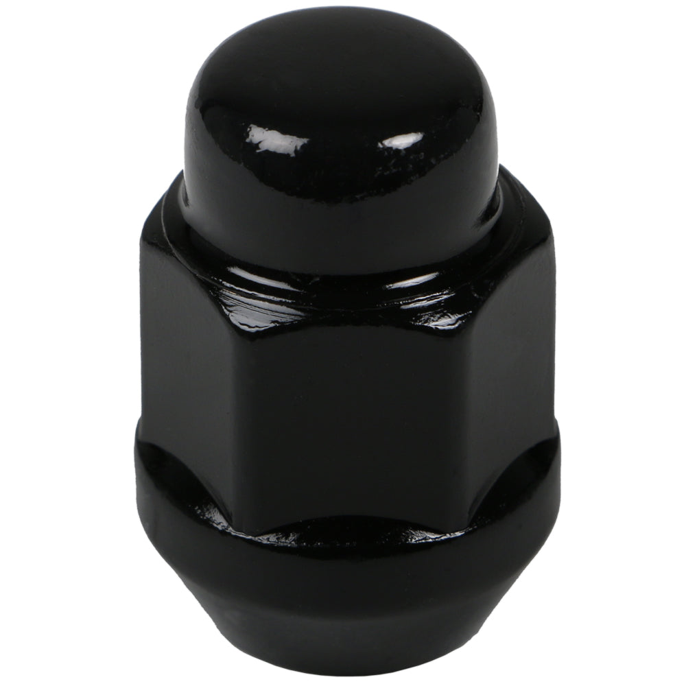 Acorn Black Nut 2PC 60° Bulge Seat-12x1.25mm-19mm Hex