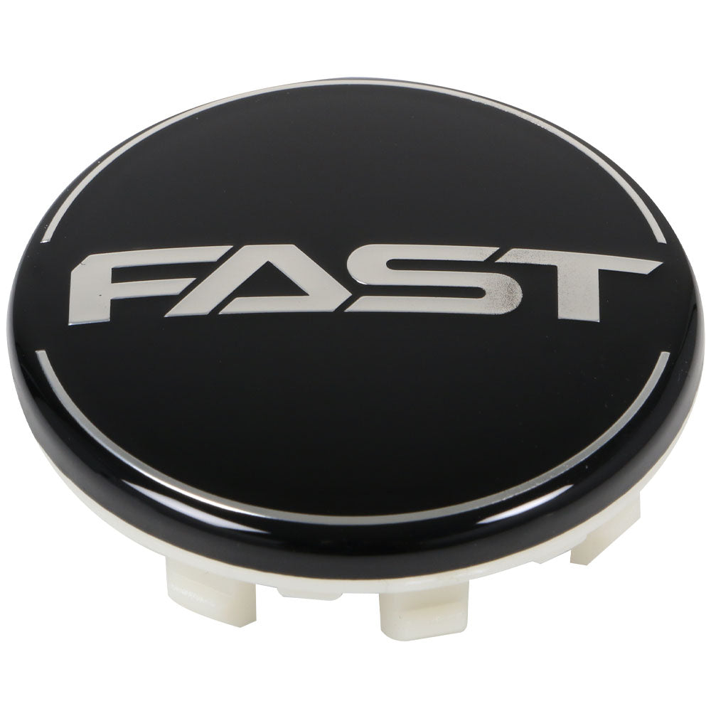 Beige Cap With Black Emblem With Chrome (Fast) Logo - Dome