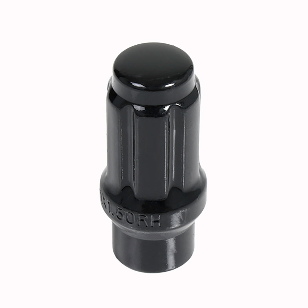 6 Spline Black Nut 1PC 60° ET Seat-12x1.50mm-17/19/21mm Hex