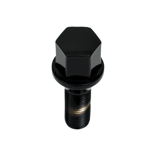 Acorn Black with Satin Finish Bolt 60° Seat-12x1.25mm-25mm Shank-17mm Hex