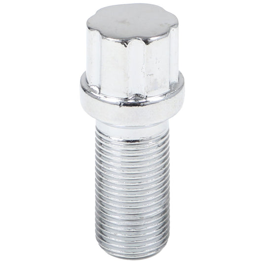 6 Spline Chrome Bolt R14 Radius Seat-15x1.25mm-28mm Shank-17/19/21mm Hex