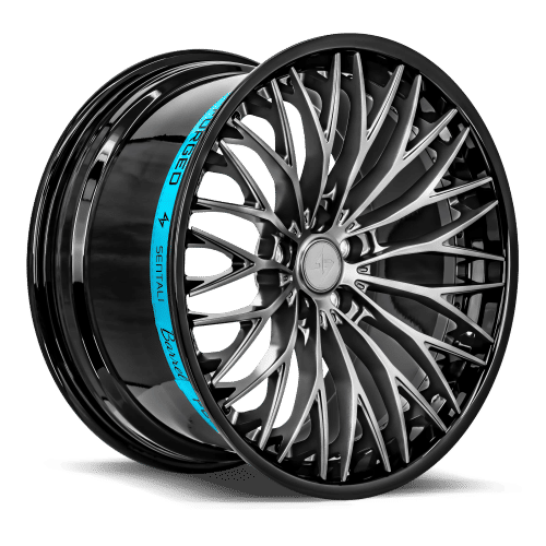 SENTALI BARREL SB1 Gloss Black Lip / Matte Gunmetal Centre Wheel 20x9 5X114.3mm +25 73.1mm