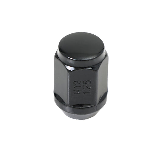 Acorn Black Nut 1PC 60° Bulge Seat-12x1.25mm-21mm Hex-Premium