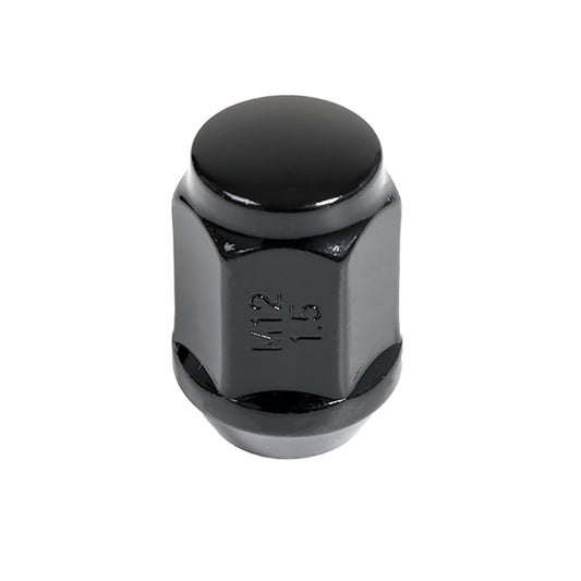 Acorn Black Nut 1PC 60° Bulge Seat-12x1.50mm-21mm Hex-Premium