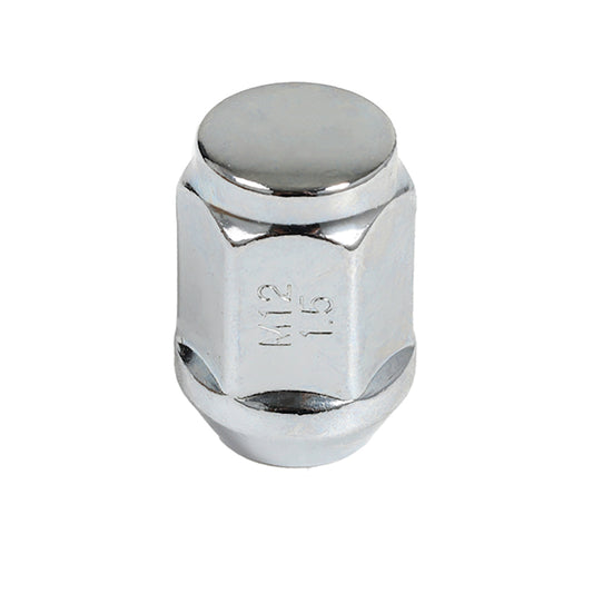 Acorn Chrome Nut 1PC 60° Bulge Seat-12x1.50mm-21mm Hex-Premium
