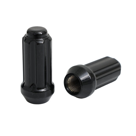 6 Spline Black Nut 2PC 60° Seat-12x1.25mm-19/21/22mm Hex-Premium