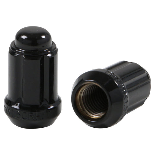 6 Spline Black Nut 2PC 60° Seat-12x1.50mm-17/19/21mm Hex-Premium