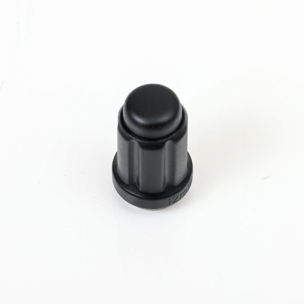 6 Spline Matte Black Nut 2PC 60° Seat-12x1.50mm-17/19/21mm Hex-Premium