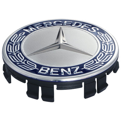OEM M/B Cap- Silver With Chrome Crest And Blue Band