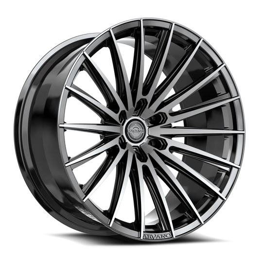 ARVANO ART-2 Gloss Black & Brushed Double Dark Tint Wheel 20x10 6X139.7mm -18 106.1mm