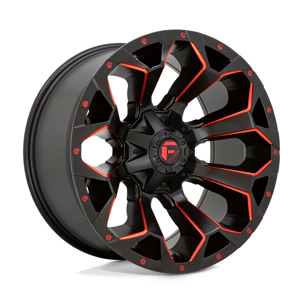 Fuel 1PC D787 ASSAULT MATTE BLACK RED MILLED Wheel 17x9 5X114.3/5X127mm -12 78.1mm