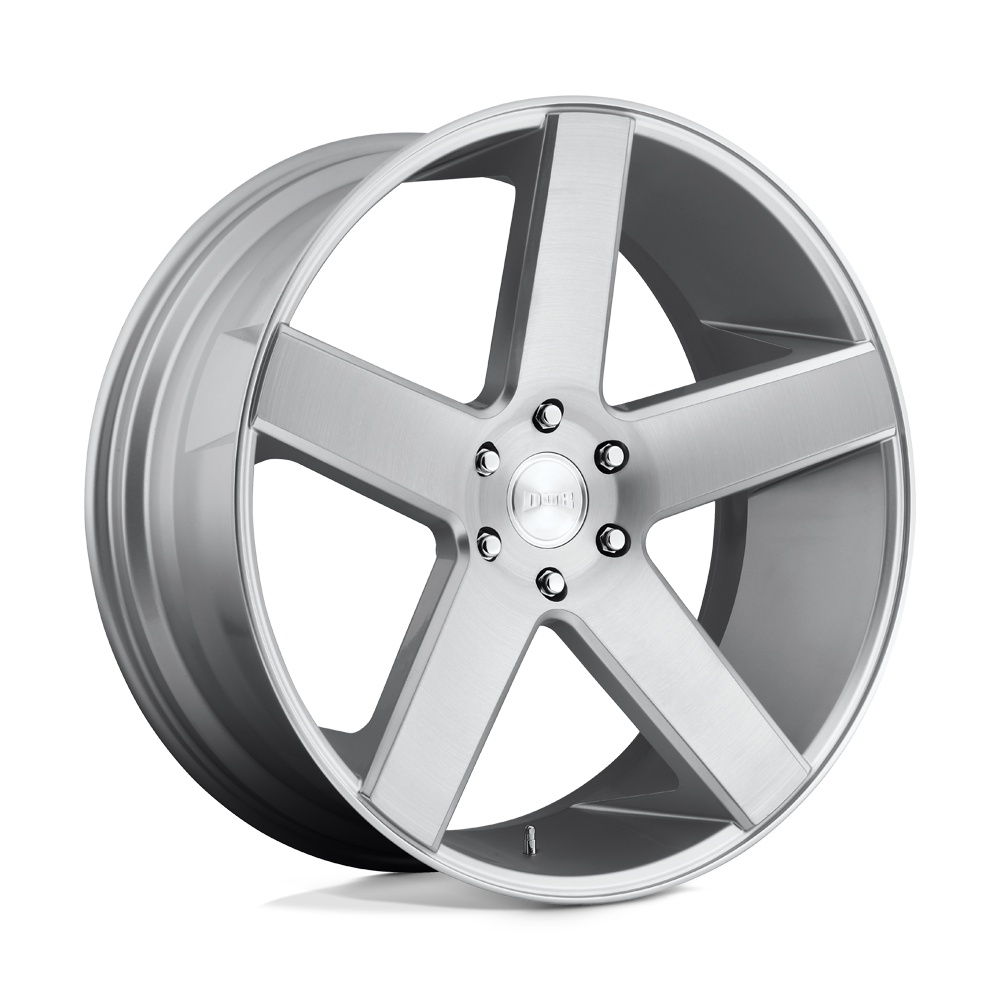 DUB 1PC S218 BALLER GLOSS SILVER BRUSHED Wheel 22x9.5 6X139.7mm +19 106.1mm