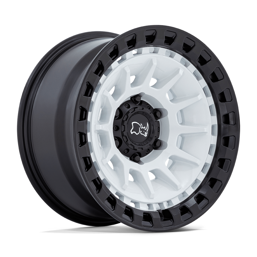 Black Rhino Hard Alloys BARRAGE GLOSS WHITE ON MATTE BLACK Wheel 17x8.5 6X135mm -10 87.1mm