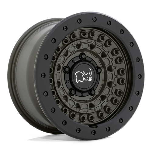 BARRICADE 17x8.5 6X5.5 ET0 112.10 bore OLIVE DRAB GREEN W/ BLACK RING Wheel