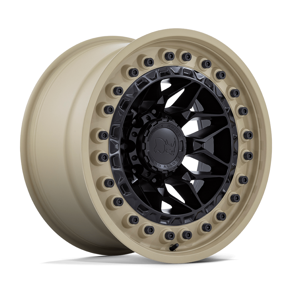 Black Rhino Hard Alloys ALPHA MATTE BLACK W/ SAND LIP Wheel 17x9 5X127mm -12 71.5mm