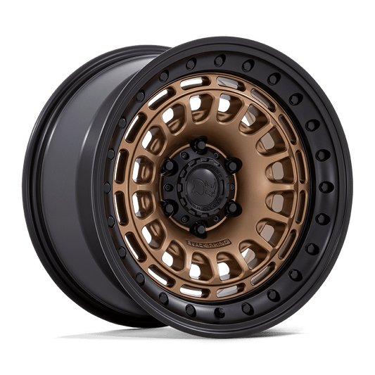 Black Rhino Hard Alloys BR014 SAHARA MATTE BRONZE W GLOSS BLACK LIP Wheel 17x9 5X127mm -12 71.5mm
