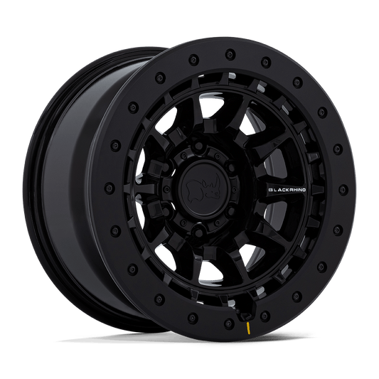 Black Rhino Hard Alloys BR016 TUSK GLOSS BLACK Wheel 17x8.5 6X139.7mm -10 106.1mm