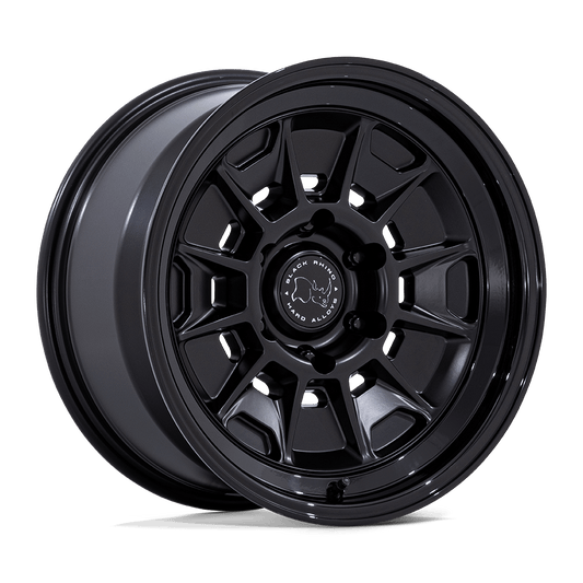 Black Rhino Hard Alloys BR021 MONDO MATTE BLACK W/ GLOSS BLACK LIP Wheel 17x9 6X139.7mm -38 106.1mm