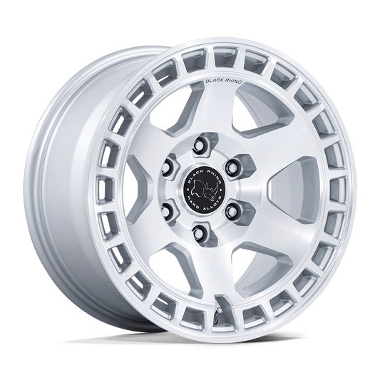 Black Rhino Hard Alloys BR022 BAHARI GLOSS SILVER W/ MACHINED FACE Wheel 17x8.5 6X135mm +0 87.1mm