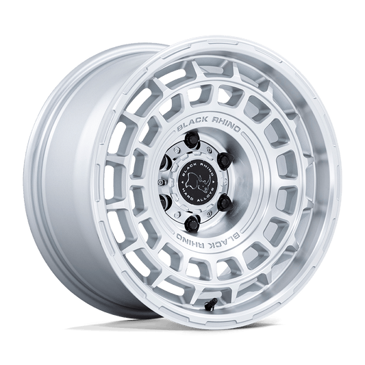 Black Rhino Hard Alloys BR024 AWOL SILVER W/ MACHINED FACE Wheel 17x8.5 6X139.7mm +25 106.1mm