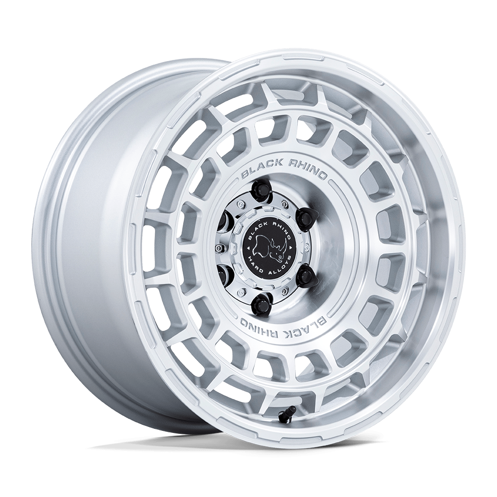 Black Rhino Hard Alloys BR024 AWOL SILVER W/ MACHINED FACE Wheel 17x8.5 5X127mm +25 71.5mm