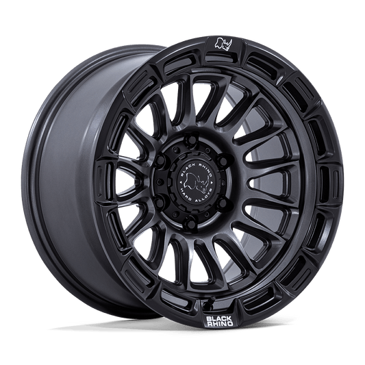 Black Rhino Hard Alloys BR025 RIVAL MATTE GUNMETAL W/ MATTE BLK-LP Wheel 17x9 6X135mm +1 87.1mm