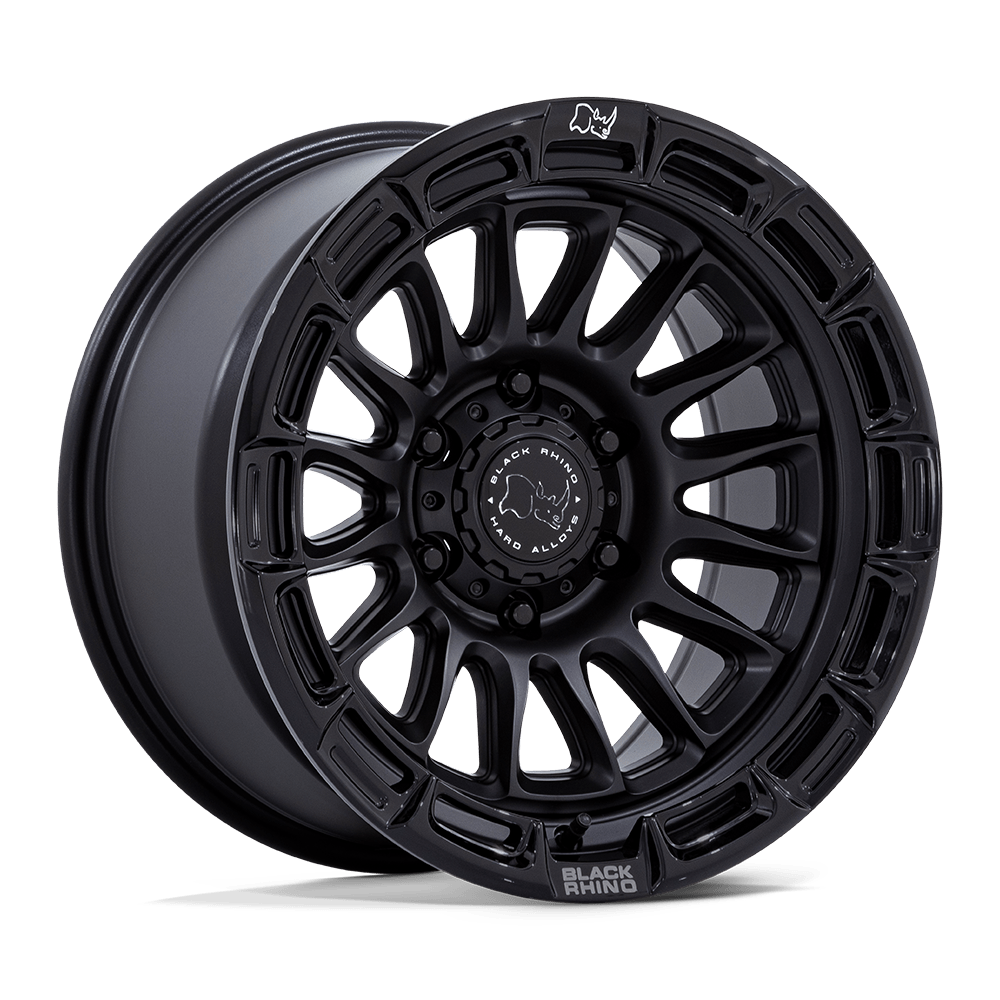 Black Rhino Hard Alloys BR025 RIVAL MATTE BLACK W/ GLOSS BLK-LP Wheel 17x9 6X139.7mm -12 106.1mm