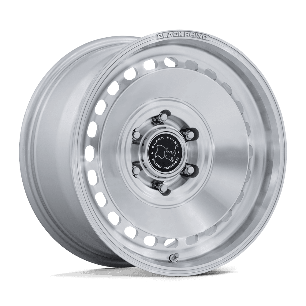 Black Rhino Hard Alloys BR036 BASIN GLOSS SILVER W/ MACHINED FACE Wheel 17x8.5 6X135mm +25 87.1mm