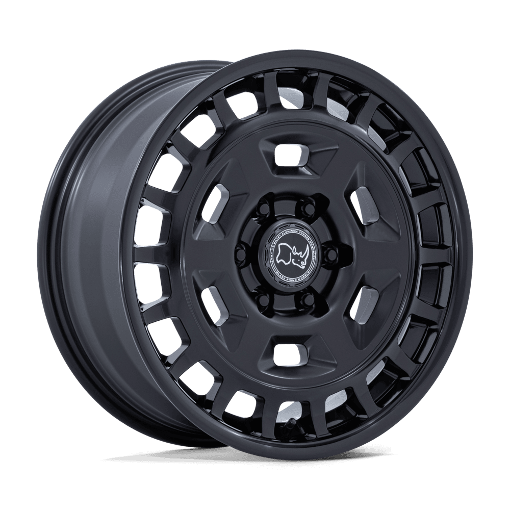 Black Rhino Hard Alloys BR405 ROVER MATTE BLACK W/ GLOSS BLACK LIP Wheel 17x8 6X139.7mm +32 106.1mm