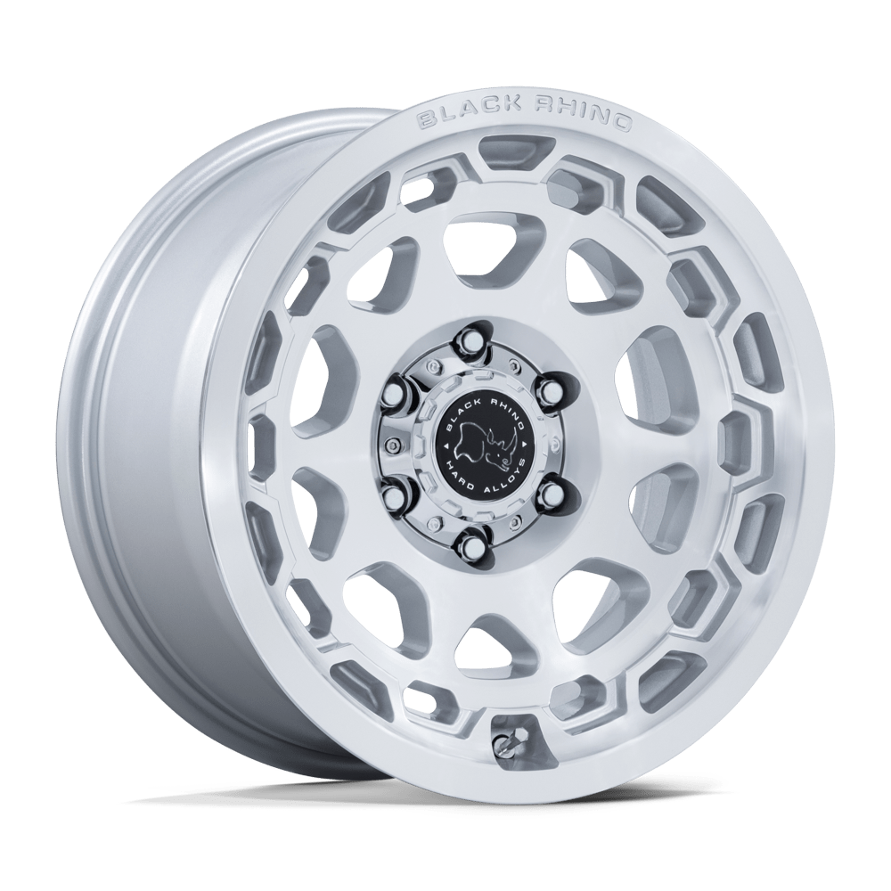 Black Rhino Hard Alloys BR026 CONGO GLOSS SILVER W/ MACHINED FACE Wheel 17x8.5 5X127mm +25 71.5mm