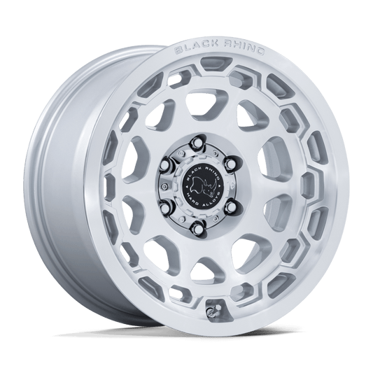 Black Rhino Hard Alloys BR026 CONGO GLOSS SILVER W/ MACHINED FACE Wheel 17x8.5 6X135mm +25 87.1mm