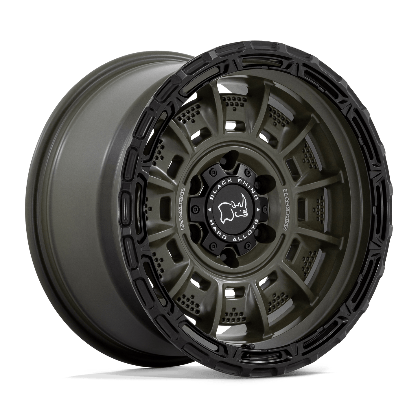 Black Rhino Hard Alloys LEGION OLIVE DRAB GREEN W/ BLACK LIP Wheel 17x9 5X127mm +0 71.5mm