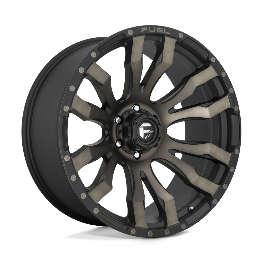 Fuel 1PC D674 BLITZ MATTE BLACK DOUBLE DARK TINT Wheel 22x10 6X139.7mm -18 106.1mm