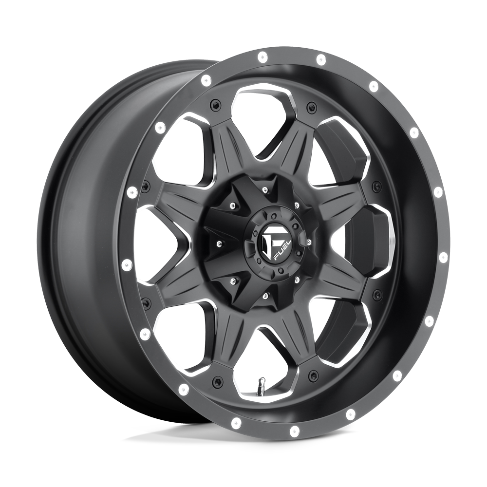 Fuel 1PC D534 BOOST MATTE BLACK MILLED Wheel 20x9 6X139.7mm -12 108mm