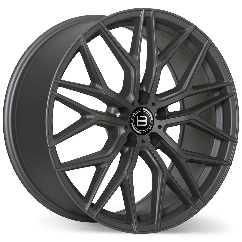 Braelin BR10 Matte Graphite Wheel 18x8.0 5X112mm +45 57.1mm