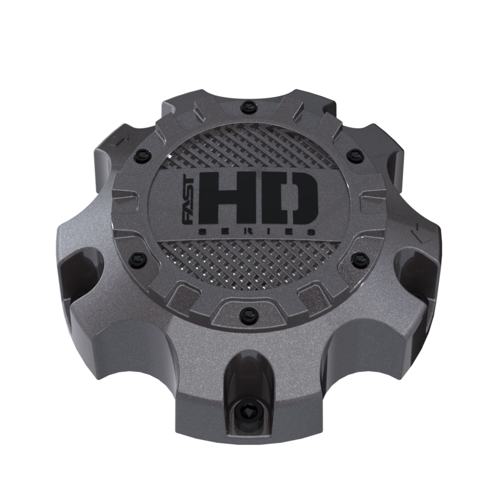 Gloss Gunmetal Cap With Satin Black Hardware And Black Fast HD Series Logo