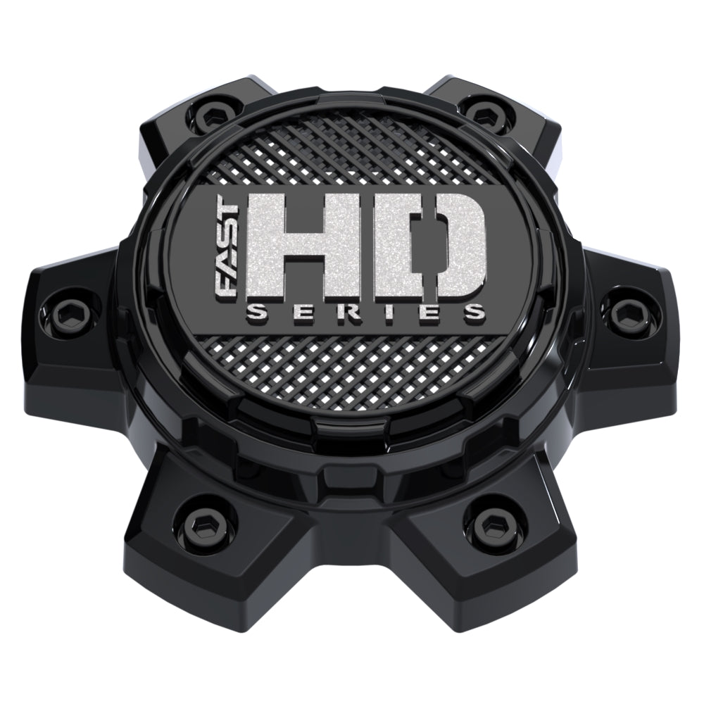 Gloss Black Cap With Gloss Black Hardware And Gunmetal Fast HD Series Logo
