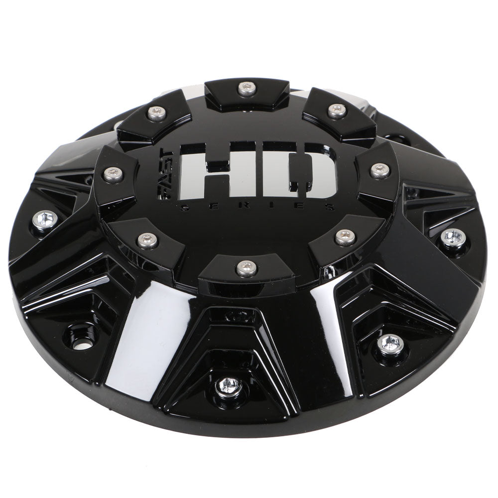 Gloss Black Cap With Chrome Hardware And Chrome Fast HD Series Logo