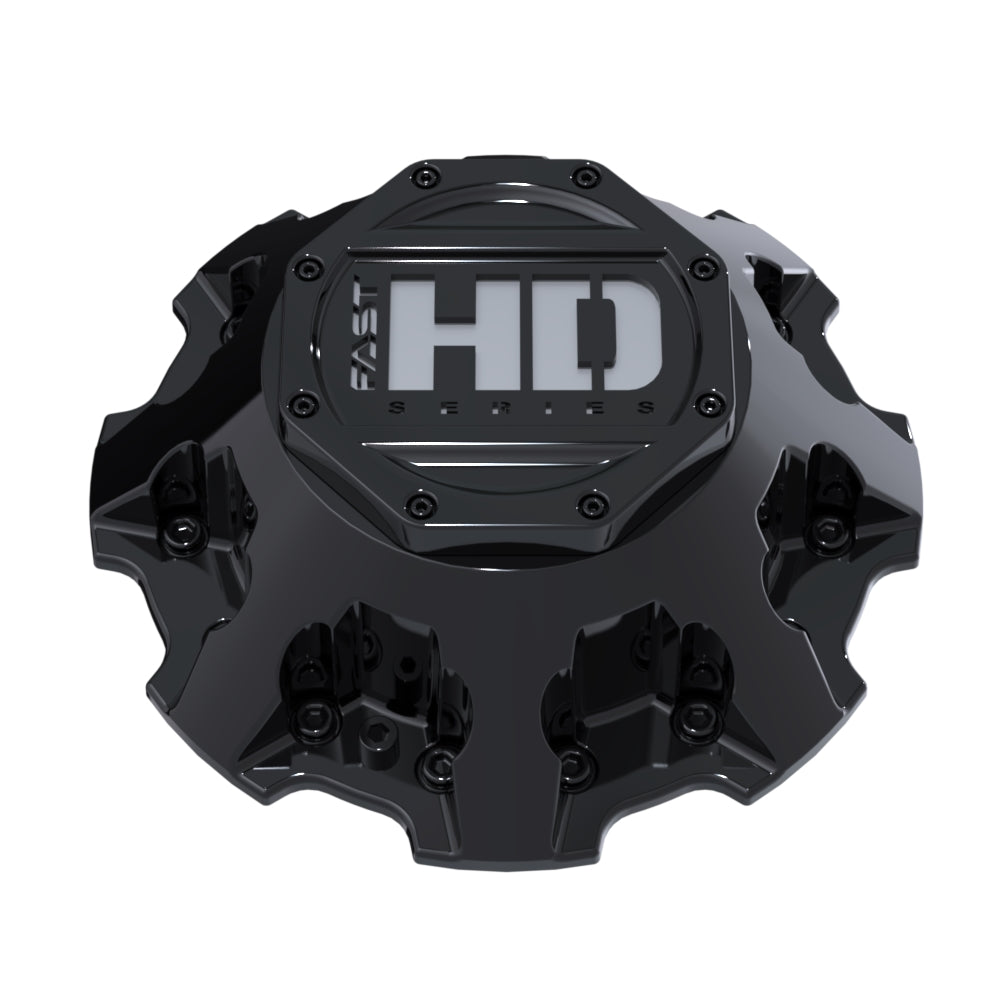 Gloss Black Cap With Gloss Black Hardware And Chrome Fast HD Series Logo