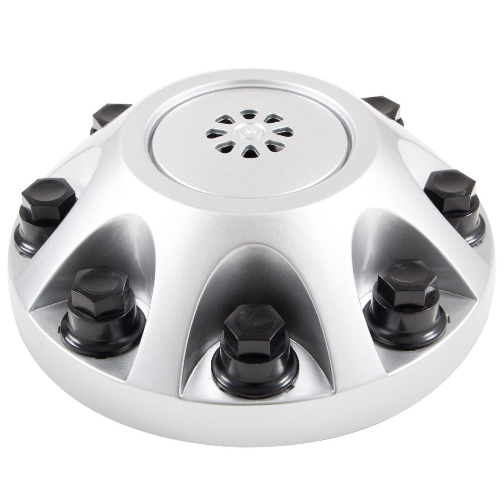 Silver Cap With Black Plastic Hold Down Hardware (requires OEM type nuts) (Emblem Separate)