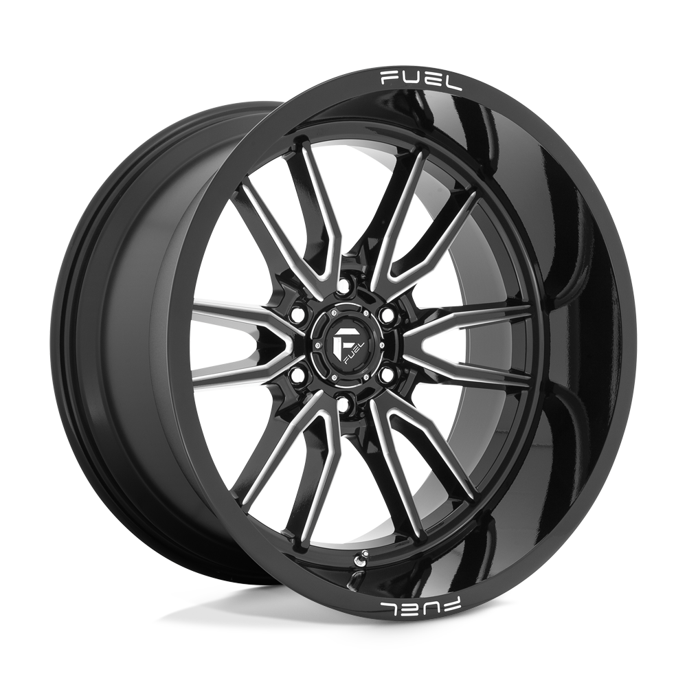 Fuel 1PC D761 CLASH GLOSS BLACK MILLED Wheel 22x12 6X139.7mm -44 106.1mm