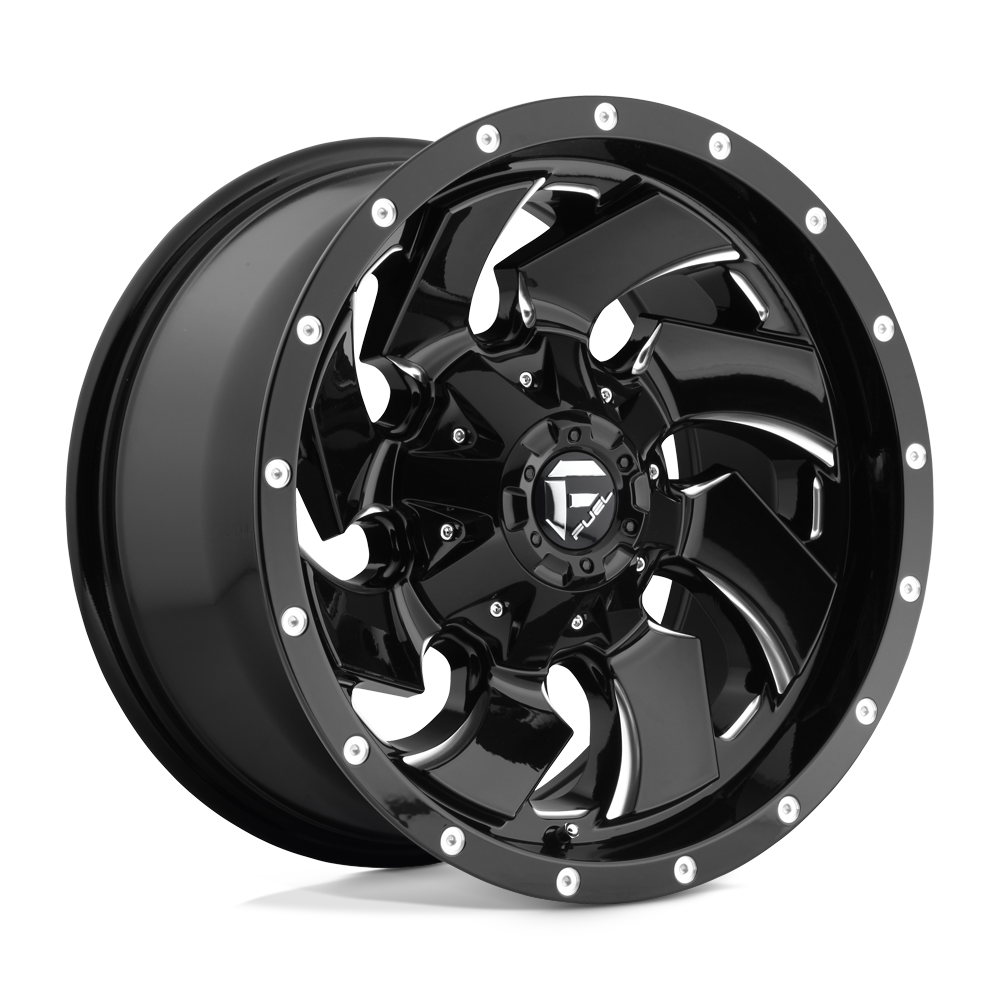 Fuel 1PC D574 CLEAVER GLOSS BLACK MILLED Wheel 17x9 6X135/6X139.7mm -12 106.1mm