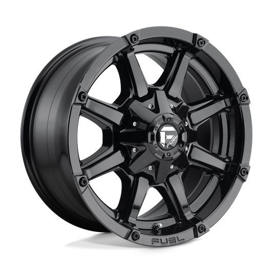 Fuel 1PC D575 COUPLER GLOSS BLACK Wheel 18x9 5X114.3/5X127mm -12 78.1mm