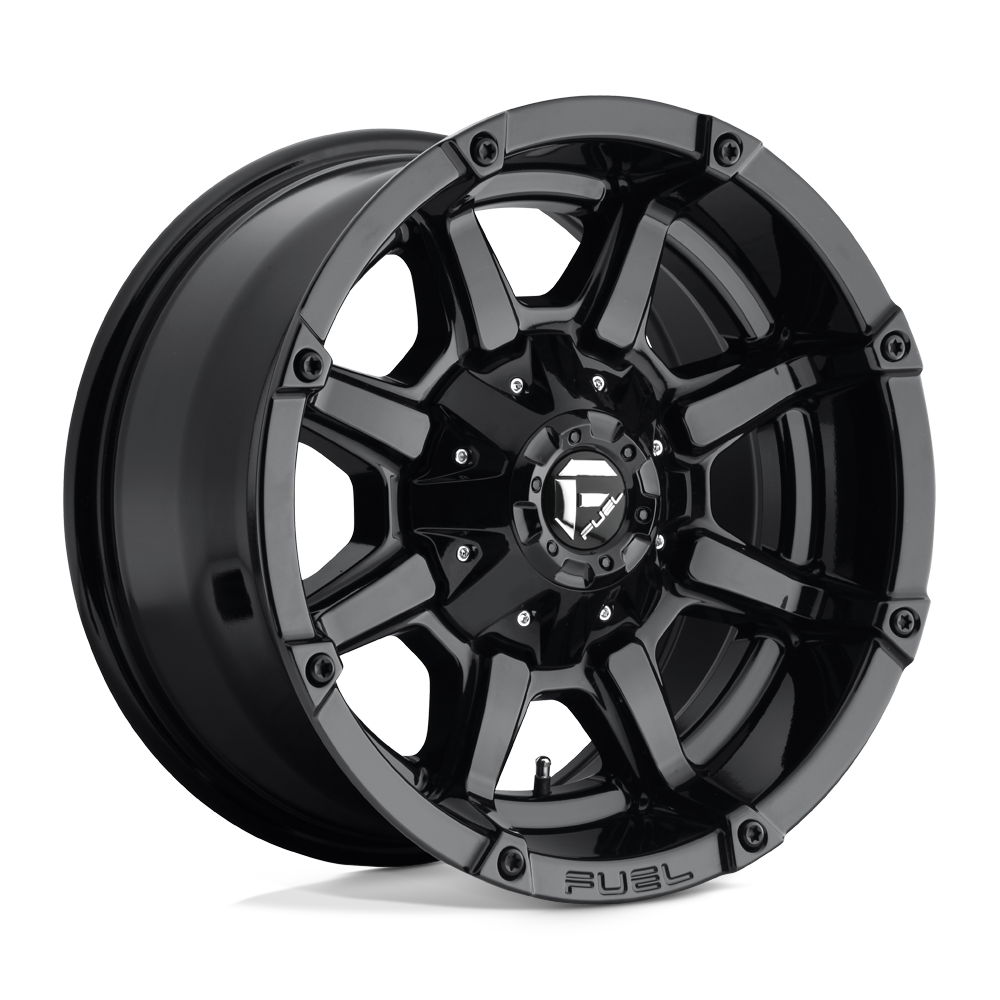 Fuel 1PC D575 COUPLER GLOSS BLACK Wheel 17x9 6X135/6X139.7mm -12 106.1mm
