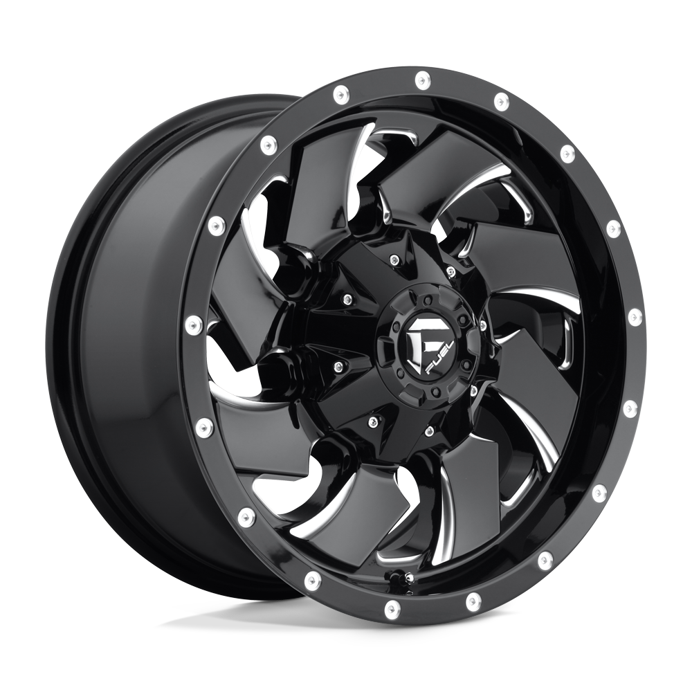 Fuel 1PC D574 CLEAVER GLOSS BLACK MILLED Wheel 17x9 6X135/6X139.7mm +1 106.1mm