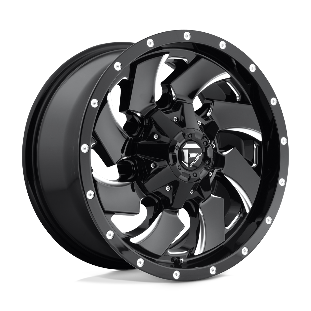 Fuel 1PC D574 CLEAVER GLOSS BLACK MILLED Wheel 18x9 6X135/6X139.7mm +20 106.1mm