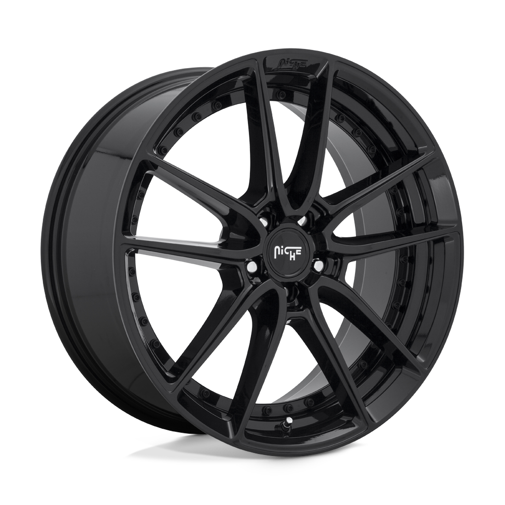 Niche 1PC M223 DFS GLOSS BLACK Wheel 18x8 5X114.3mm +30 72.56mm