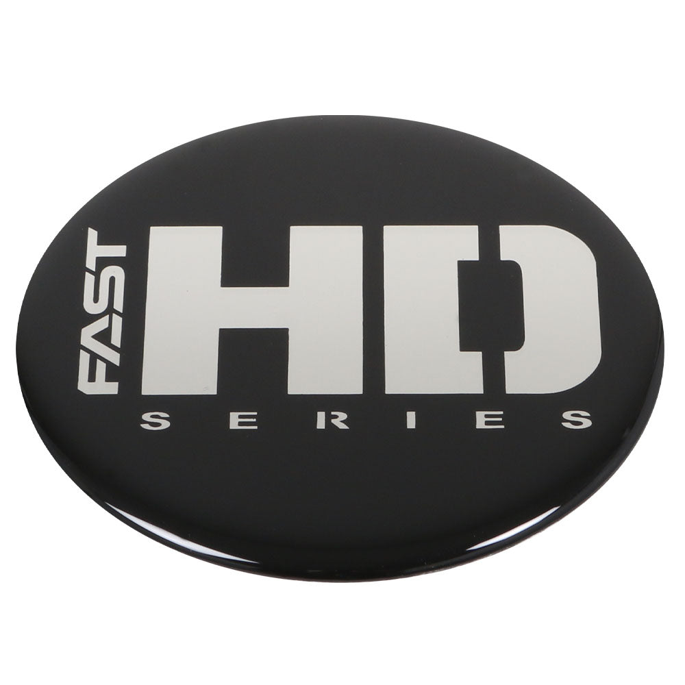 Black Emblem with Chrome Trim (Fast HD) Logo - Flat