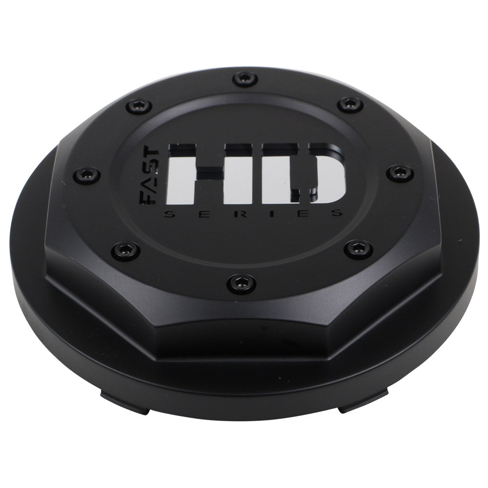 Satin Black Pop Top with Chrome (Fast HD) Logo - Flat