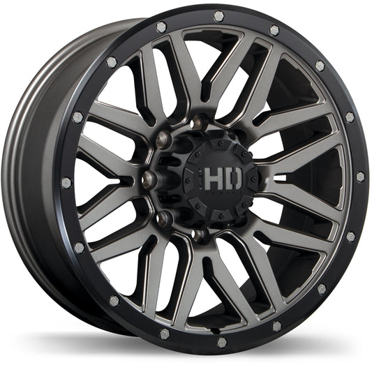 Fast HD Menace Satin Gunmetal with Black Trim Wheel 18x9.0 8X165.1mm +15 125mm